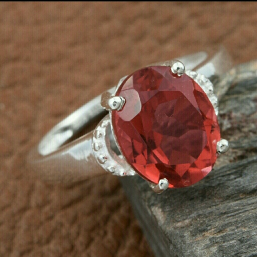 SALMON QUARTZ RING - Picture 8 of 8